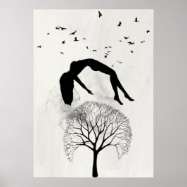 Vlucht Abstracte droomkraakbedekking Poster