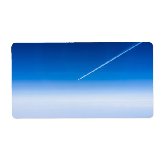 Vlucht boven de wolken etiket (Voorkant)
