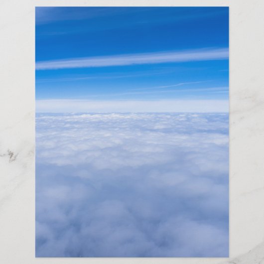 Vlucht boven de wolken flyer (Voorkant)