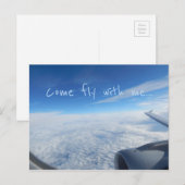 Vlucht - boven de wolken vliegen briefkaart (Voorkant / Achterkant)