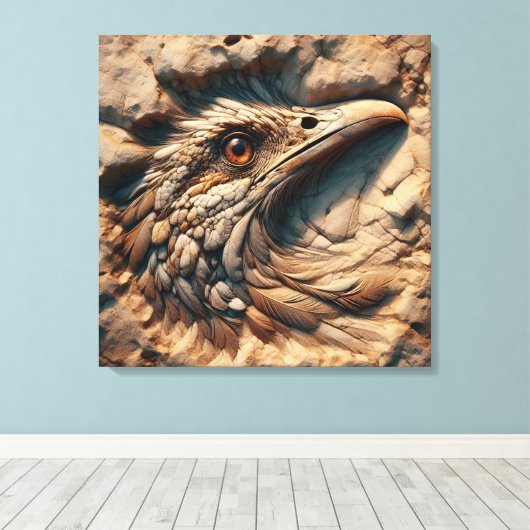 Vlucht door het zand van de tijd - Abstracte kunst Canvas Afdruk (Insitu (Houten vloer))