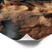 Vlucht door het zand van de tijd - Abstracte kunst Perfect Poster (Hoek)