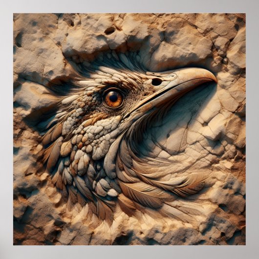 Vlucht door het zand van de tijd - Abstracte kunst Poster (Voorkant)