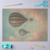 Vlucht Hete Luchtballon Decoupage Dromerig Tissuepapier (Craft)