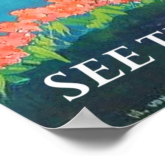 Vlucht naar Australië en Nieuw-Zeeland, zie de wer Poster (Hoek)