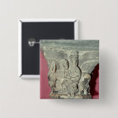 Vlucht naar de Egyptische hoofdstad Vierkante Button 5,1 Cm (Voorkant /achterkant)