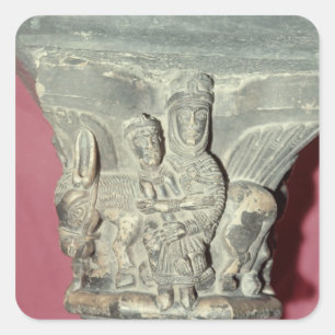 Vlucht naar de Egyptische hoofdstad Vierkante Sticker