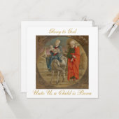 Vlucht naar Egypte Christelijke kerstgroet Kaart (Voorkant / Achterkant in situ)