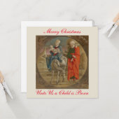 Vlucht naar Egypte Christelijke kerstgroet Kaart (Voorkant / Achterkant in situ)