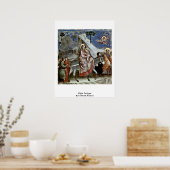vlucht naar Egypte door Giotto di Bondone Poster (Keuken)