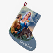 Vlucht naar Egypte Jezus Mary Joseph Grote Kerstsok (Voorkant (Hangend))