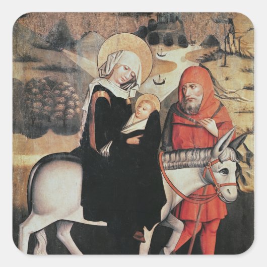 Vlucht naar Egypte Vierkante Sticker (Voorkant)