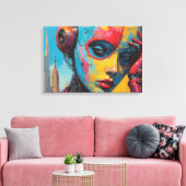 Vlucht naar Gisteren-2 Canvas Afdruk (Insitu (Woonkamer))