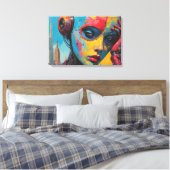 Vlucht naar Gisteren-2 Canvas Afdruk (Insitu (Slaapkamer))