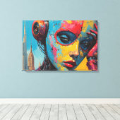 Vlucht naar Gisteren-2 Canvas Afdruk (Insitu (Houten vloer))