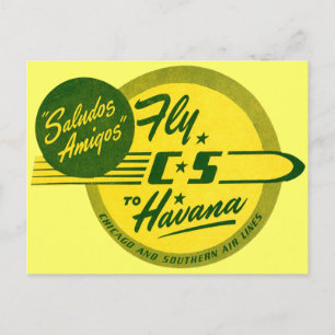  vlucht naar Havana Briefkaart