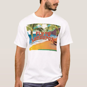  vlucht naar Lanzarote-reisposter T-shirt