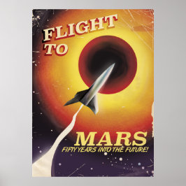 Vlucht naar Mars, sci-fi poster