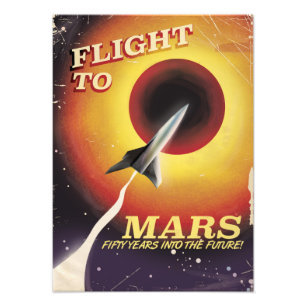 Vlucht naar Mars,  sci-fi poster