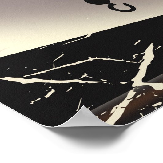 Vlucht naar Mars,  sci-fi poster (Hoek)