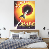 Vlucht naar Mars,  sci-fi poster Canvas Afdruk (Insitu (Slaapkamer))