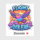 Vlucht over angst Motivatie kolibrie Sticker (Vel)