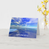 Vlucht over Water - Verjaardag (Sjabloon) Kaart (Gele Bloem)