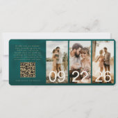 Vlucht Ticket Bestemming Instapkaart QR Code (Achterkant)