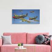 Vlucht van A-36 Apache duikbommenwerpers Canvas Afdruk (Insitu (Woonkamer))