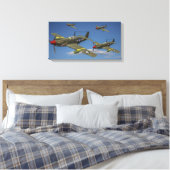 Vlucht van A-36 Apache duikbommenwerpers Canvas Afdruk (Insitu (Slaapkamer))
