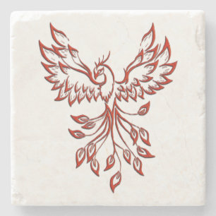 Vlucht van A Phoenix Stenen Onderzetter