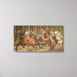 Vlucht van Charles de Stoute te paard Canvas Afdruk