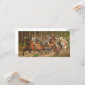 Vlucht van Charles de Stoute te paard Kaart (Voorkant / Achterkant in situ)