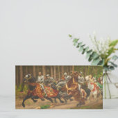 Vlucht van Charles de Stoute te paard Kaart (Staand voorkant)