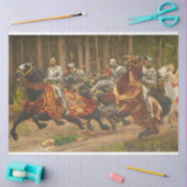 Vlucht van Charles de Stoute te paard Tissuepapier (Craft)