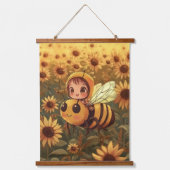 Vlucht van de Bumblebee Rider Hangend Wandkleed (Voorkant)