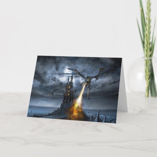 Vlucht van de draak - Verjaardag Wenskaart Kaart (Voorkant)