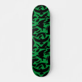 Vlucht van de Eagles zwart.w Groen BG Persoonlijk Skateboard (Voorkant)