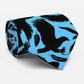 Vlucht van de Eagles zwart.w L blauw BG Stropdas (Opgerold)