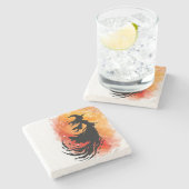 Vlucht van de Ember Shadow-No-tekst Stenen Onderzetter (Zijkant)