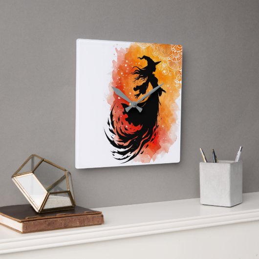 Vlucht van de Ember Shadow-No-tekst Vierkante Klok (Kantoor)