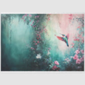 Vlucht van de Hummingbird Floral Garden Tissuepapier (Voorkant)