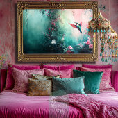 Vlucht van de Hummingbird Floral Garden Tissuepapier