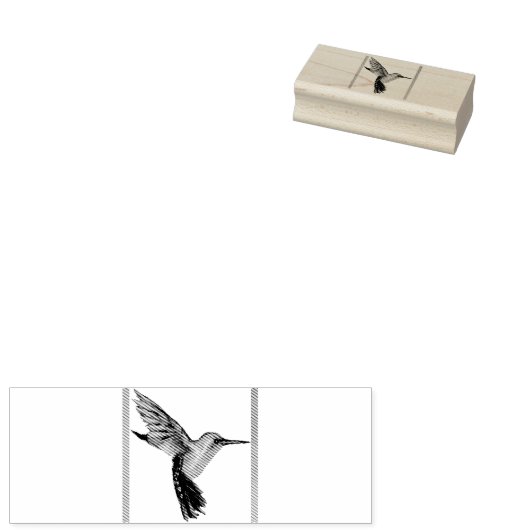 Vlucht van de kolibrie rubberstempel (Gestempeld)