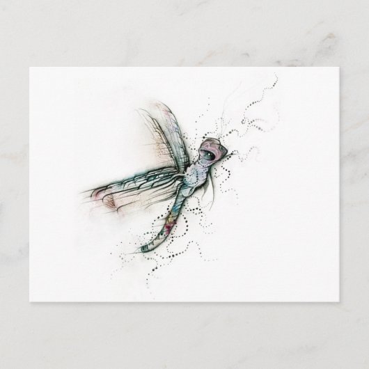 Vlucht van de libellen briefkaart (Voorkant)