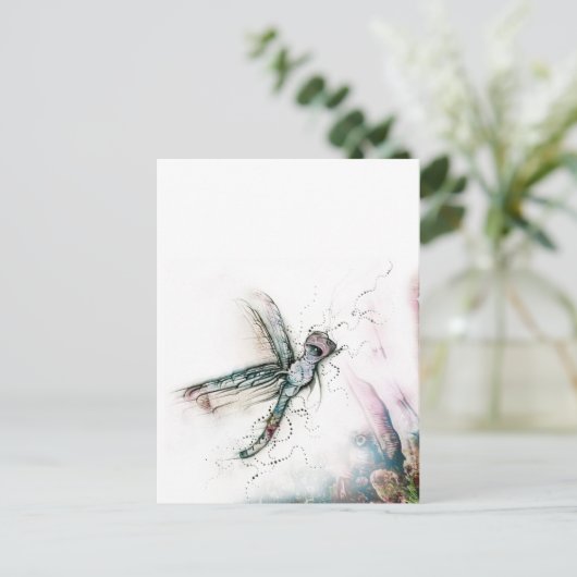 Vlucht van de libellen briefkaart (Staand voorkant)