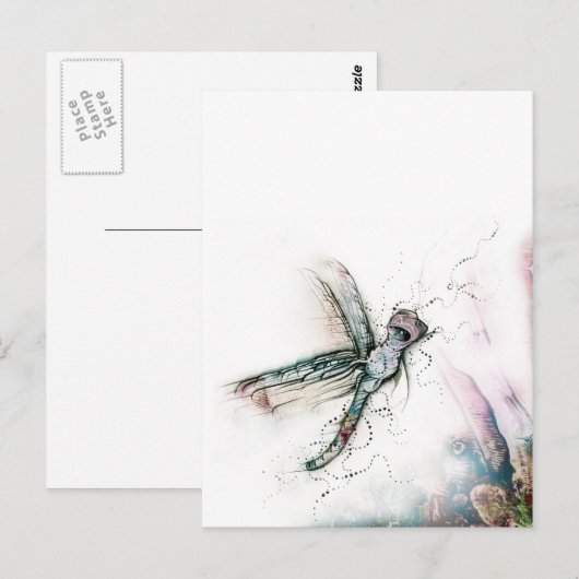 Vlucht van de libellen briefkaart (Voorkant / Achterkant)