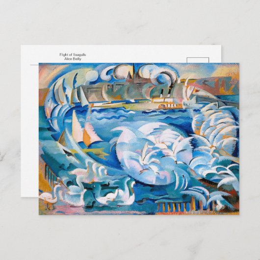 Vlucht van de meeuwen Alice Bailly Briefkaart (Voorkant / Achterkant)