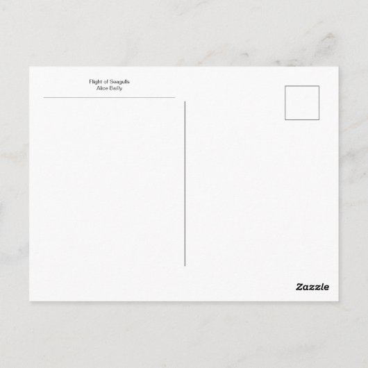 Vlucht van de meeuwen Alice Bailly Briefkaart (Achterkant)