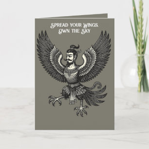 Vlucht van de menselijke adelaar Garuda Kaart